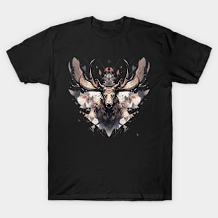 Elk deer nature Scandinavian forest T-Shirt